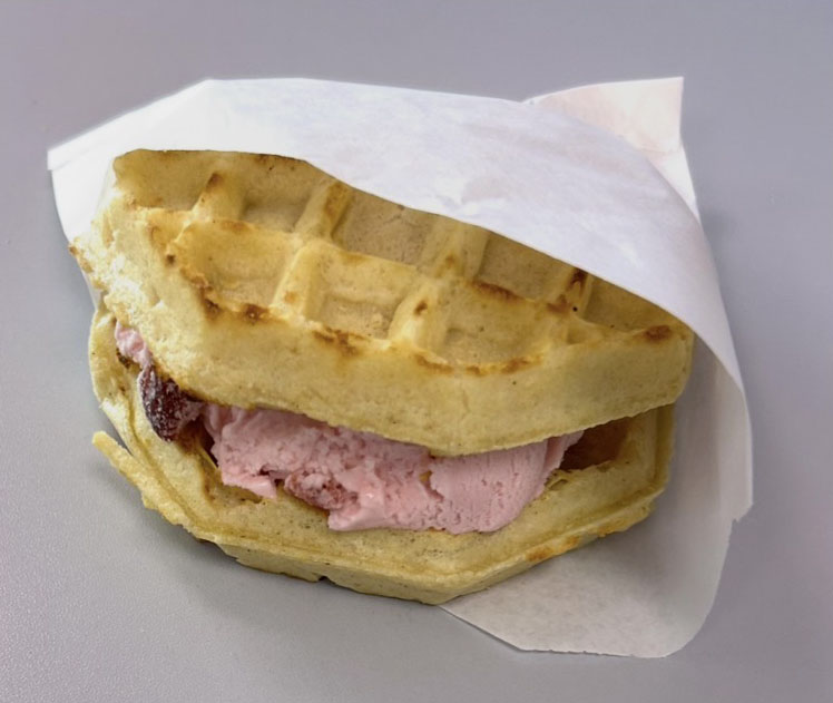 Hot Waffle Icecream Sandwich